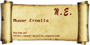 Muser Ernella névjegykártya